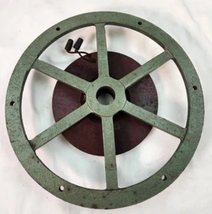 11 inch Pulley Part No. 12-3-3 Made USA Brass Insert 4 Power Steampunk Upcycle - Picture 1 of 11