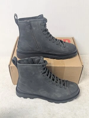 Size 10 Women's (8 Men's) Camper Brutus Crazyhourse Meteor Grey Zip Up Boots - Image 1 of 4