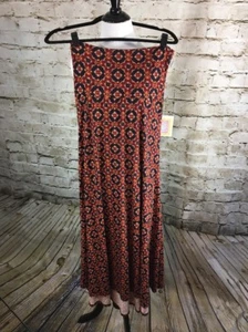 Lularoe Maxi Skirt Dress Size XS - Beautiful Red And Blue Geometric - Picture 1 of 5