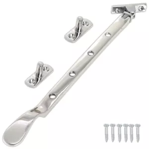 Polished Chrome WINDOW CASEMENT STAY 260mm Fastener Turn Lever Arm Catch Latch - Picture 1 of 2