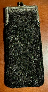 Wayne Kleski Beaded Sequin Handbag Purse with Metal Frame - Picture 1 of 3