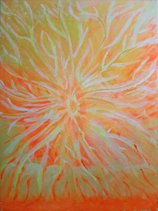 Birth of Female Energy 45x30cm Acrylic on Canvas - Picture 1 of 2