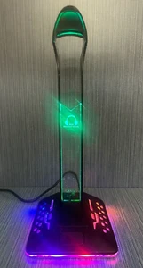 Supporto per cuffie RGB integrato 2 porte USB illuminazione multicolore - Foto 1 di 10