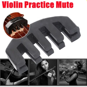 Violin Practice Mute Heavy Rubber Fiddle Violin Silencer For 1/2 3/4 4/4 Violin - Picture 1 of 15