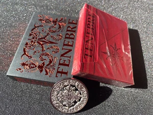 Tenebre (Rosso) Playing Cards & Coin - Picture 1 of 6