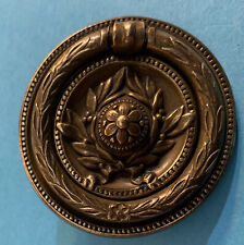 Hepplewhite Sheraton Colonial Brass antique hardware Round Drop Ring drawer pull
