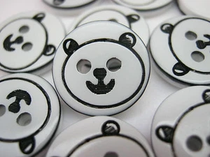 10 botones de oso panda de 13 mm (1/2") para niños animales bebé niño botones de costura - Imagen 1 de 2