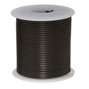 22 AWG Gauge Solid Hook Up Wire Black 100 ft 0.0253" UL1007 300 Volts - Picture 1 of 1