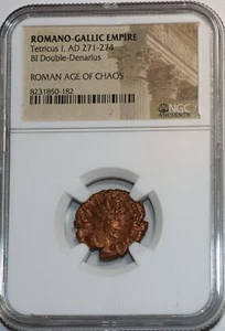 Tetricus I Roman Emperor AD 271-274 NGC Certified Authentic with COA #2784 - Bild 1 von 2