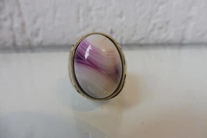 Sehr schöner Ring , 925 Silber , teilvergoldet , mit schönem Stein , Größe 66 - Bild 1 von 6