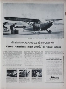 Anuncio de aviación Stinson Flying Station Wagon vintage 1948 - Imagen 1 de 1