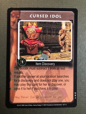 1999 Tomb Raider Trading Card #082 Cursed Idol NM Nice! - Image 1 of 4