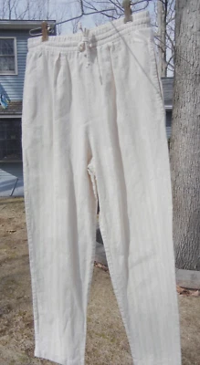 Pantalones para mujer dos tonos a rayas tostadas y blanco roto medianos de Casual Corner Foto 1 de 4