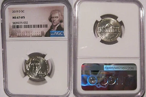 2019 D Jefferson Nickel 5c NGC MS 67 6FS Full Steps   - Picture 1 of 2