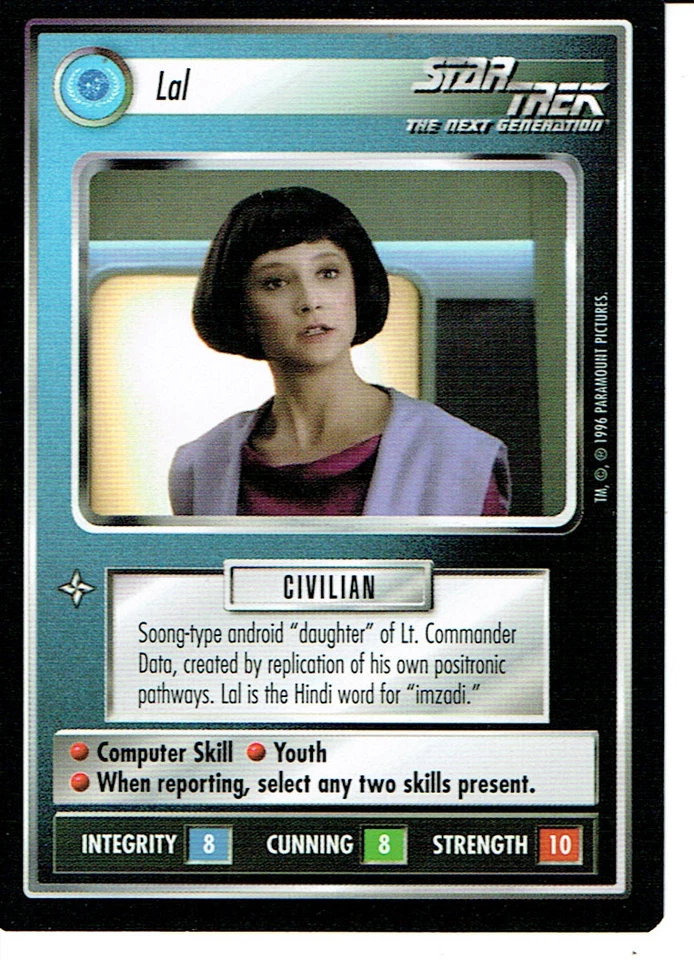 STAR TREK CCG Q CONTINUUM RARE CARD LAL ex - Image 1 of 1