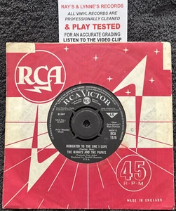 The Mama's And The Papa's – Dedicated To The One I Love 7'' 1967 TESTED VG VIDEO - Foto 1 di 7
