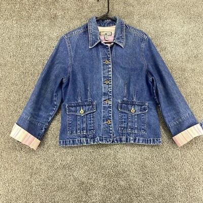 Chaqueta vaquera CARIBBEAN JOE para mujer pequeña grande azul 100 % algodón con puños Foto 1 de 4
