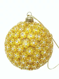 (35644) COLGANTE ADORNO NAVIDAD CHRISTMAS BOLA AMARILLO PEQUEÑO ALTA CALIDAD - Imagen 1 de 3