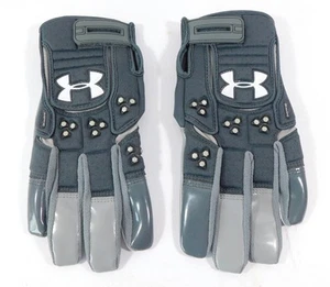 New Under Armour UA Fierce Football Receiver Gloves Size XXL GRY/CBN/CBN - Picture 1 of 2