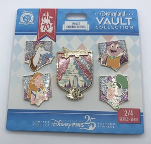 Disneyland 70th  Disney Vault Collection Set 2 of 4 Pin Set - Picture 1 of 6