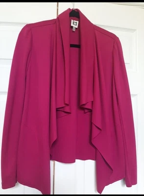 Blazer Ann Klein Rosa Cascada Frontal Talla Mediana Nuevo Sin Etiquetas Foto 1 de 4