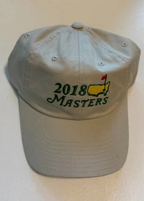 Gorra Masters 2018 color caqui tostado Augusta National Golf correa ajustable nueva Foto 1 de 4