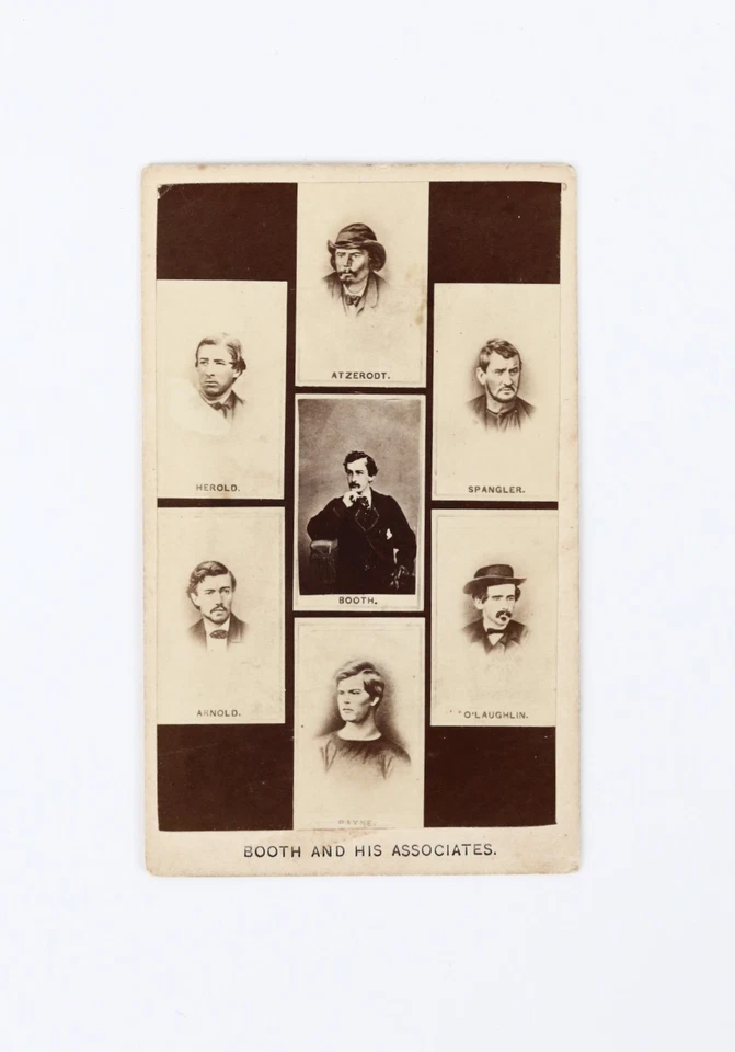 CDV de John Wilkes Booth y sus asociados - Imagen 1 de 4