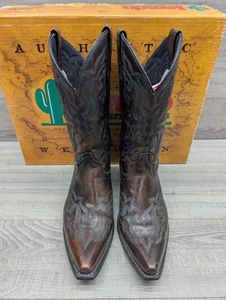 Laredo Herren Western Cowboystiefel Größe 9D - Stil 6862 - braun/schwarz bestickt - Bild 1 von 23