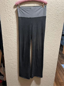 Victorias Secret Black With Grey Band Bootcut Leggings Woman’s Size Medium-Disco - Picture 1 of 14