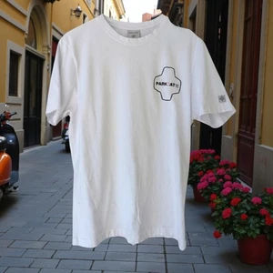 Parkoat Italian Premium White Cotton T-Shirt Size M Italia Luxury minimalist - Picture 1 of 7
