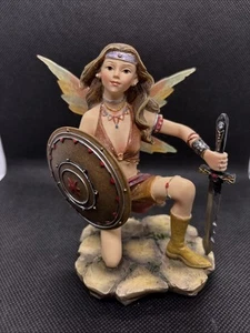 Faerie Glen Shimmerfon Krieger Fee Figur 2006 Schwert und Schild FG871 - Bild 1 von 7