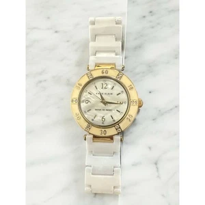 VTG Anne Klein Watch 10/9416 Y121E – White Ceramic, Crystal Accents, MOP Face - Picture 1 of 8