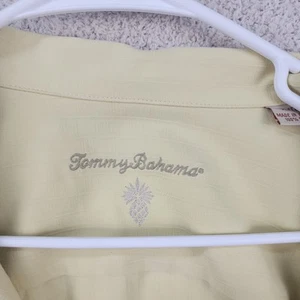 Tommy Bahama, Kurzarm, Hemd. Vintage, gelb, Knopfleiste, Seide, XL - Bild 1 von 6