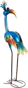 30" große Vogel Gartenstatuen Metall stehender Vogel Outdoor Statuen, 3D lustige Statu - Bild 1 von 9
