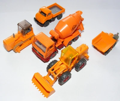 Wiking 1:87  HO MB Unimog 406 orange MB Betonmixer Readymix Schlepper Radlader - Bild 1 von 4