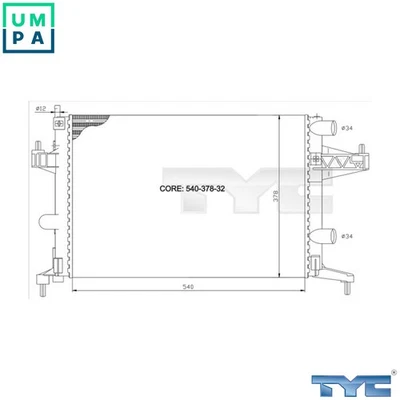 RADIATOR ENGINE COOLING 725-0007 FOR OPEL TIGRA/TwinTop CORSA VITA COMBO/Box - Image 1 of 4