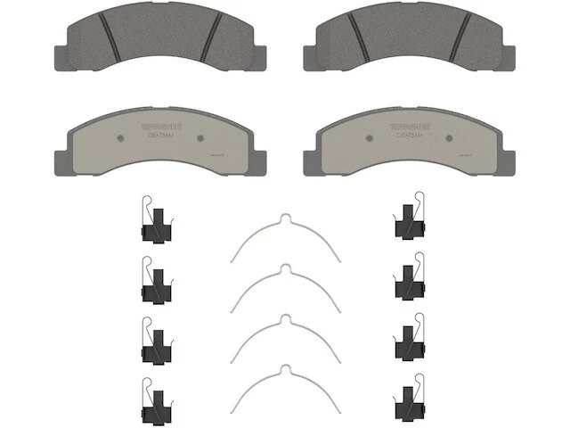 Conjunto de pastilhas de freio dianteiro para 1999-2004 Ford F350 Super Duty 2000 2001 2002 TH511TJ - Imagem 1 de 1