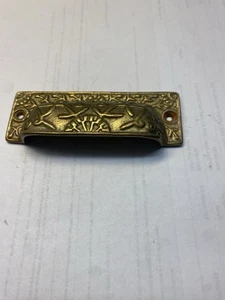 Vintage Fancy Brass  Millers Falls/ Renovators Supply   Drawer Pull - Picture 1 of 6