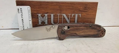 Faca de bolso Benchmade 15031-2 North Fork pasta eixo trava - alças de madeira - S30V - Imagem 1 de 4