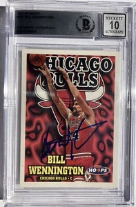 Bill Wennington 1997-98 Hoops Chicago Bulls Tarjeta autógrafo BAS grado 10 - Imagen 1 de 2