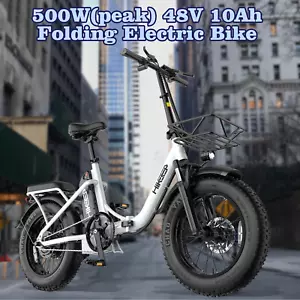 Hikeep Folding Electric Bikes 500W 48V/10AH Commuter City E-bikes for Adults - Picture 1 of 9