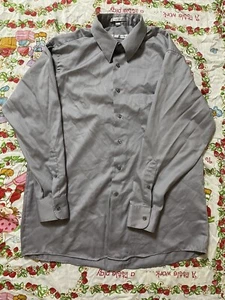 vintage 90s 00s Geoffrey Beene mens gray button up long sleeve shirt. Size large - Picture 1 of 14