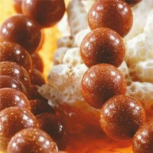 6/8/10mm Galaxy Staras Gold Sand Sun Sitara Loose Bead 15"  - Picture 1 of 3