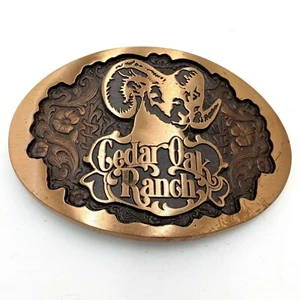 Hebilla de cinturón de roble cedro rancho de colección oveja carnero vaquero country western - Imagen 1 de 6