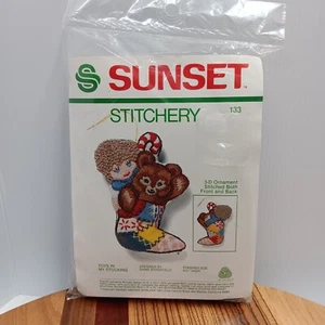 Sunset Toys In My Stocking 3D Ornament Kit 133 Sealed Vintage - Picture 1 of 2