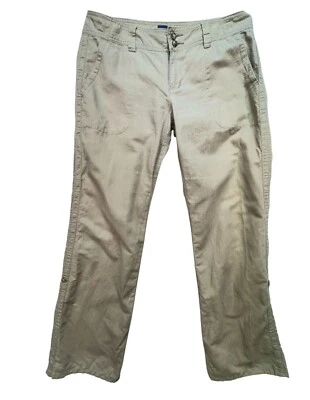 Gap Womens Chino Pants Size 12 Tan Relaxed Fit Linen Blend Pockets Casual - Image 1 of 4