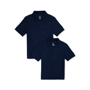 Wonder Nation Boys Size XL School Uniform Pique Polo Shirts 2-Pack --W8-- - Picture 1 of 3