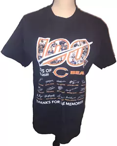 Chicago Bears Adult Medium Shirt Black Orange 100 Years 2020 NFL Short Sleeve . - Picture 1 of 8