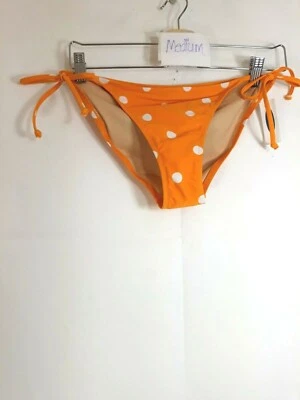  OLD NAVY Para Mujer Naranja Lunares Bikini Traje de Baño Cuerda Corbata Bikini Parte Inferior Foto 1 de 4
