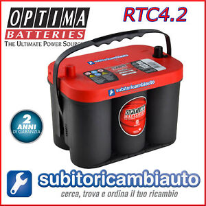 BATTERIA OPTIMA RTC4.2 REDTOP ROSSA 50Ah RT C 4.2 RED TOP